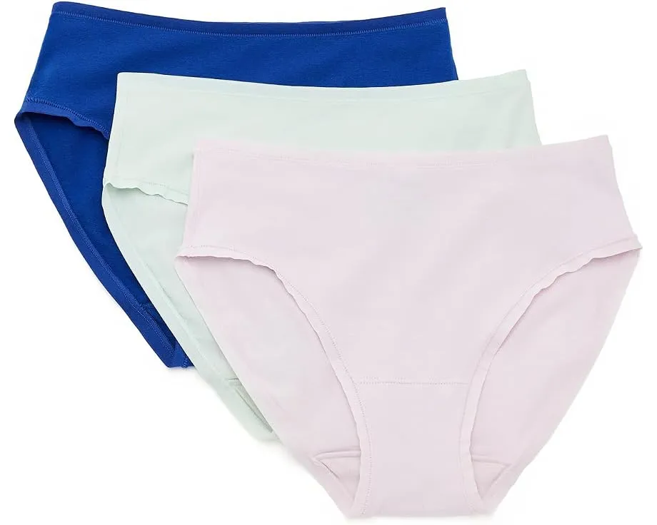 Комплект из 3 трусиков Natori Bliss Bare Cotton Hipster из хлопка пима