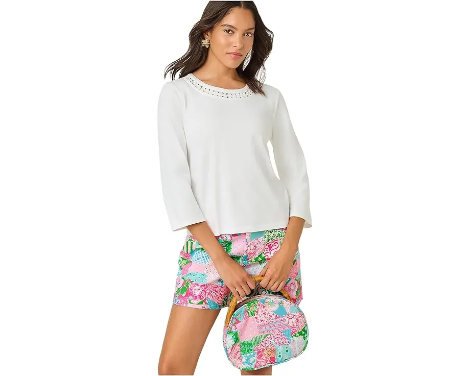Топ с рукавом три четверти Lilly Pulitzer Clairmont Tri с отделкой кружевом