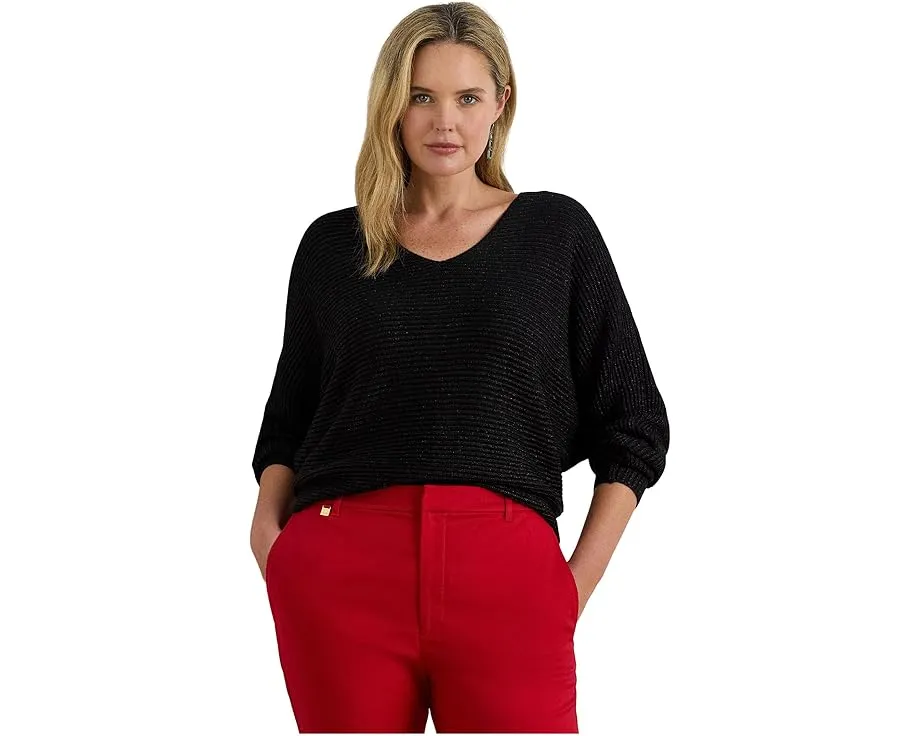 Свитер Lauren Ralph Lauren Plus Size с металликом и рукавом долман