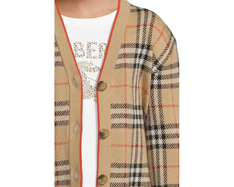 Свитер Graham в винтажную клетку для детей из шерсти Burberry Kids