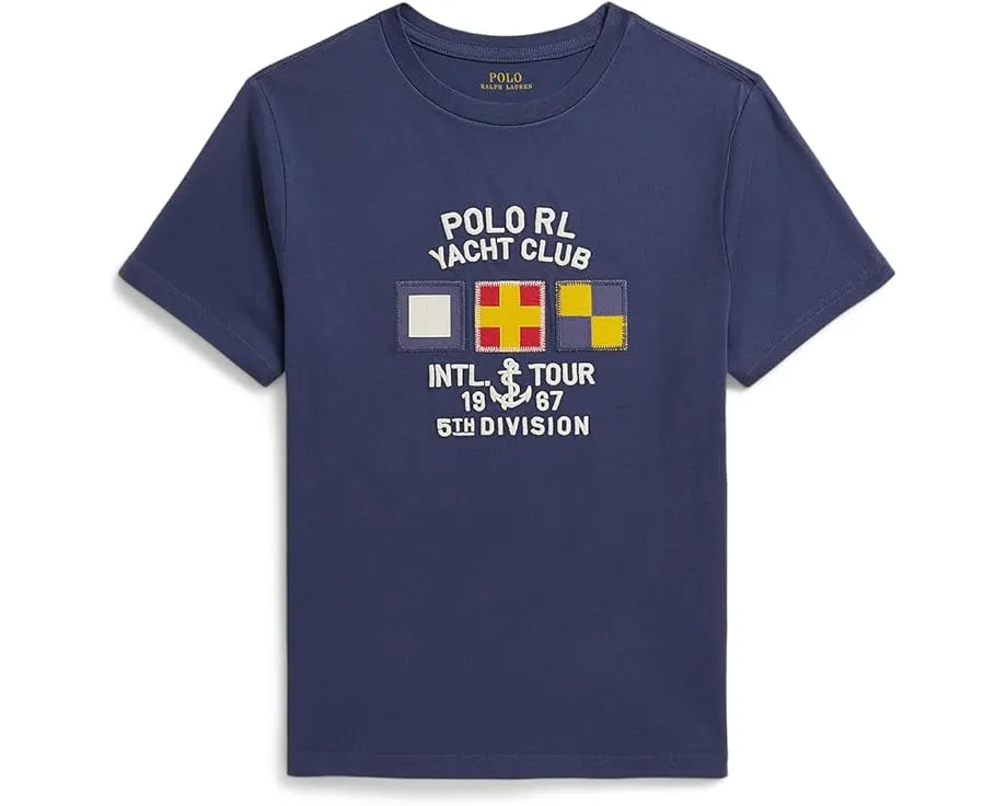 Детская футболка Polo Ralph Lauren из хлопкового джерси с принтом для детей старшего возраста