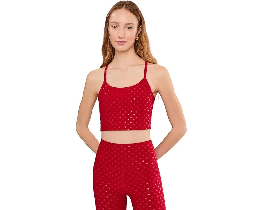 Кроп-топ Beyond Yoga Softshine Slim с ракребеком и блестящим принтом