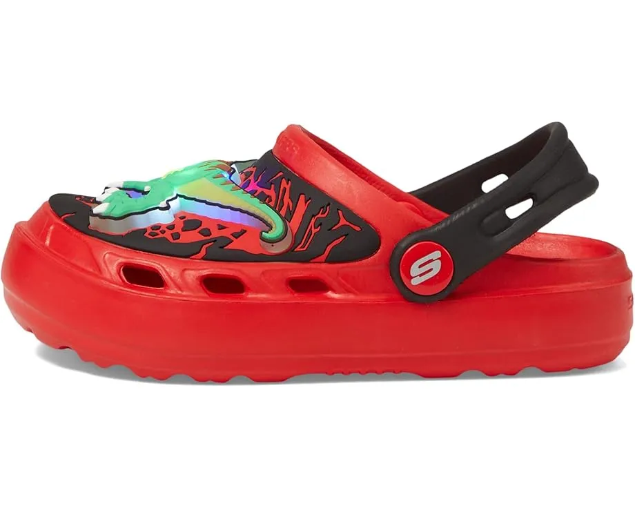 Детские светящиеся сланцы Skechers Swifters T Rex Brights