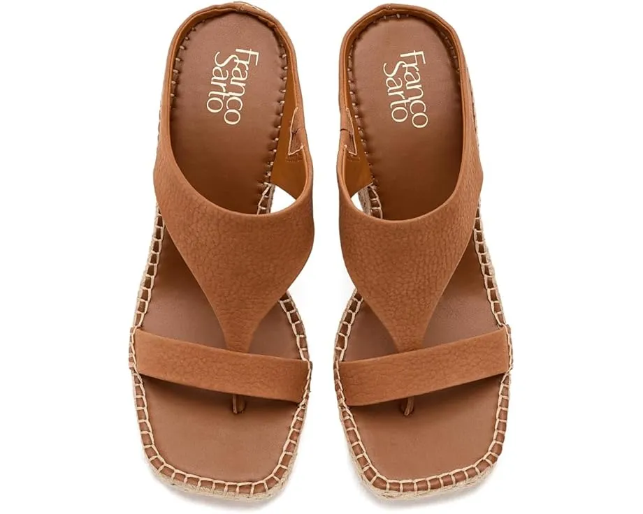 Сандалии Farren Espadrille с клиновидным каблуком и кожаным верхом от Franco Sarto