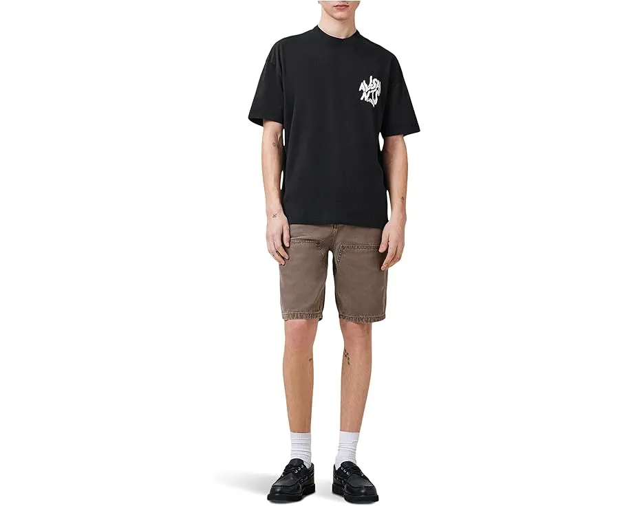 Футболка Orlando Short Sleeve Crew от AllSaints из хлопка с прямым подолом