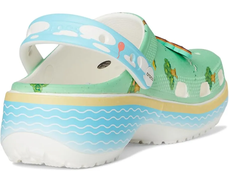 Клоги Crocs Animal Crossing на платформе с дизайном из игры