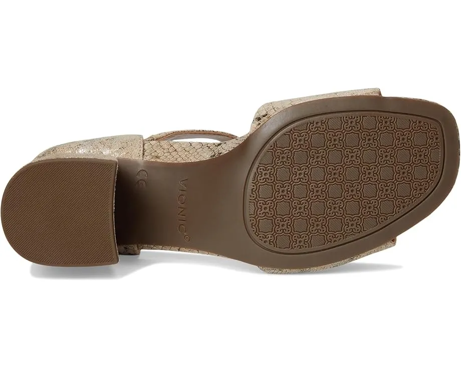 Сандалии VIONIC Chardonnay Ankle Straps на квадратном каблуке с поддержкой свода стопы