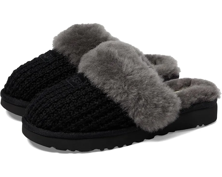 Домашние тапочки UGG Cozy Knit из шерсти и овчины с резиновыми вставками