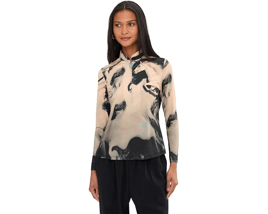 Длинная блузка Jamie Sadock с длинным рукавом и принтом Spirit