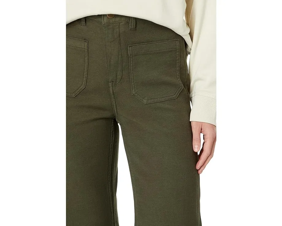 Faherty брюки Stretch Terry Patch Pocket с широкими штанинами и четырьмя карманами