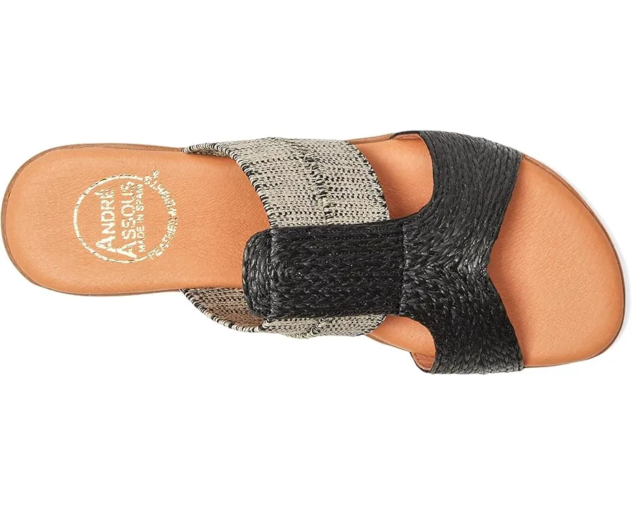 Сандалии Andre Assous Noor на плоской подошве с текстурированным верхом из джута