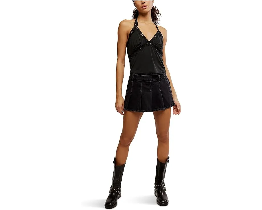 Топ Free People Brooke с вырезом-лодочкой и кружевом