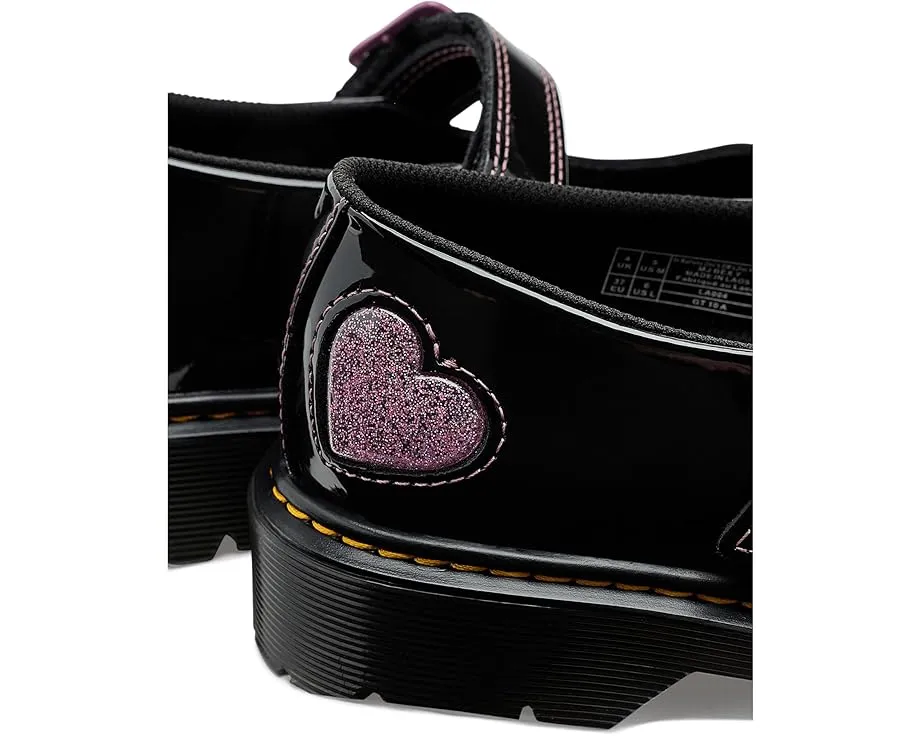 Туфли Mary Jane Dr. Martens Bex Y с блестящим сердцем на контрастной подошве