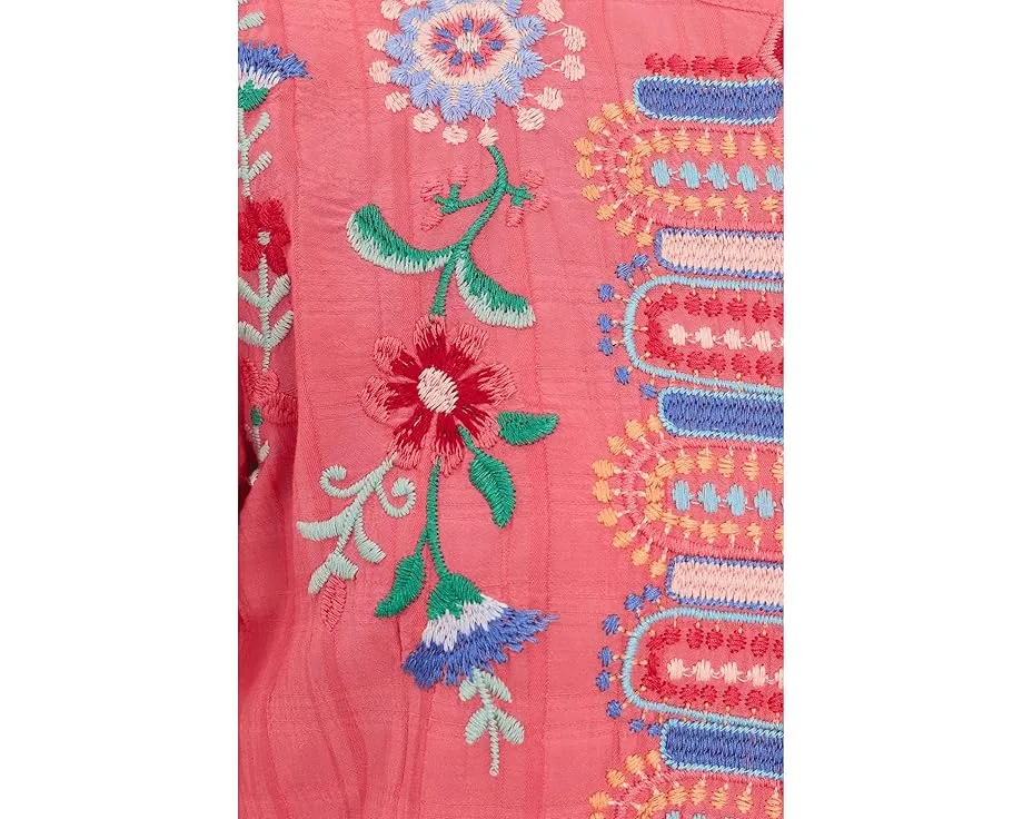 Туника Vintage Henley с длинным рукавом Johnny Was Roseton