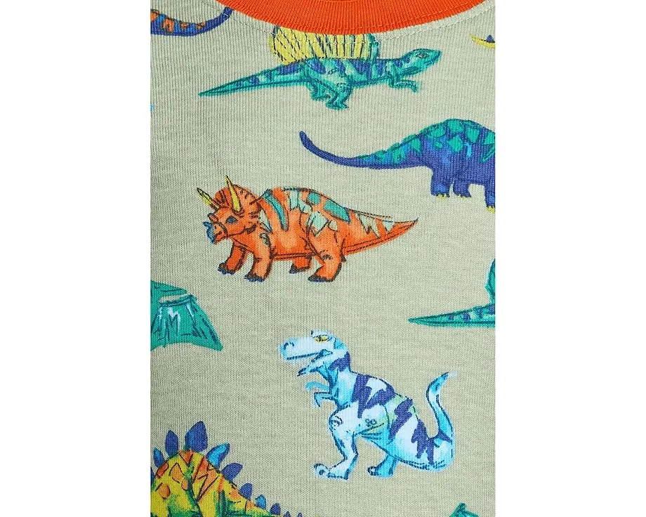 Пижамный комплект Hatley Kids из хлопка с принтом Dino Party