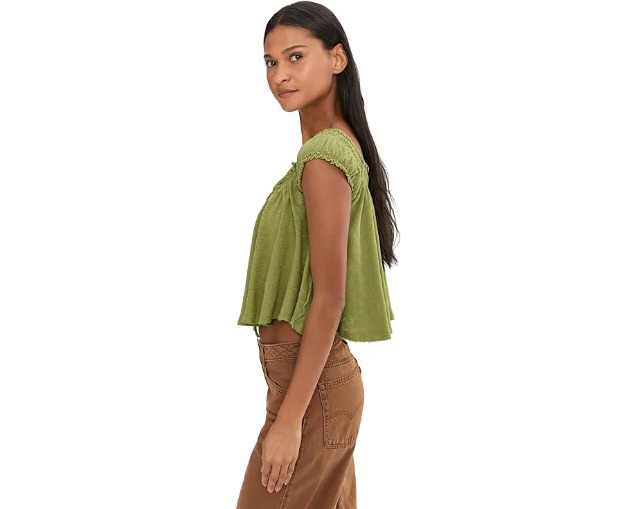 Струящийся топ Dahlia с завязкой из хлопка и льна Free People We The Free