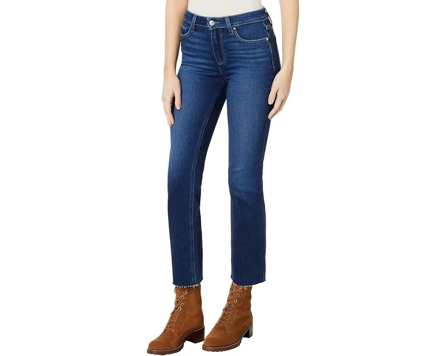 Джинсы Paige Cindy с высокой посадкой и рваным краем из эластичного денима