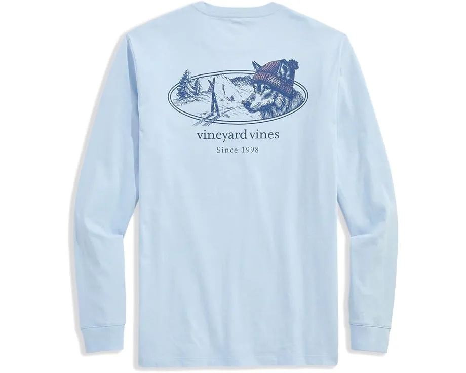 Vineyard Vines футболка с длинным рукавом и принтом лыжного хаски