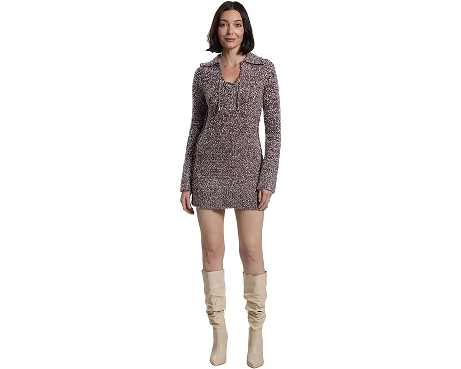 Мини-платье Milena от Free People с V-образным вырезом и шнуровкой