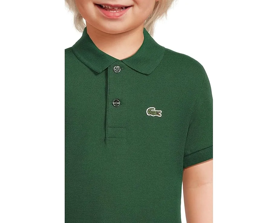 Детское поло Lacoste Kids Petit Pique из хлопкового пике с вышитым крокодилом