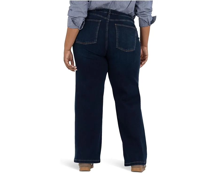 Джинсы KUT from the Kloth Plus Jean High Rise Wide Leg с ровным подолом