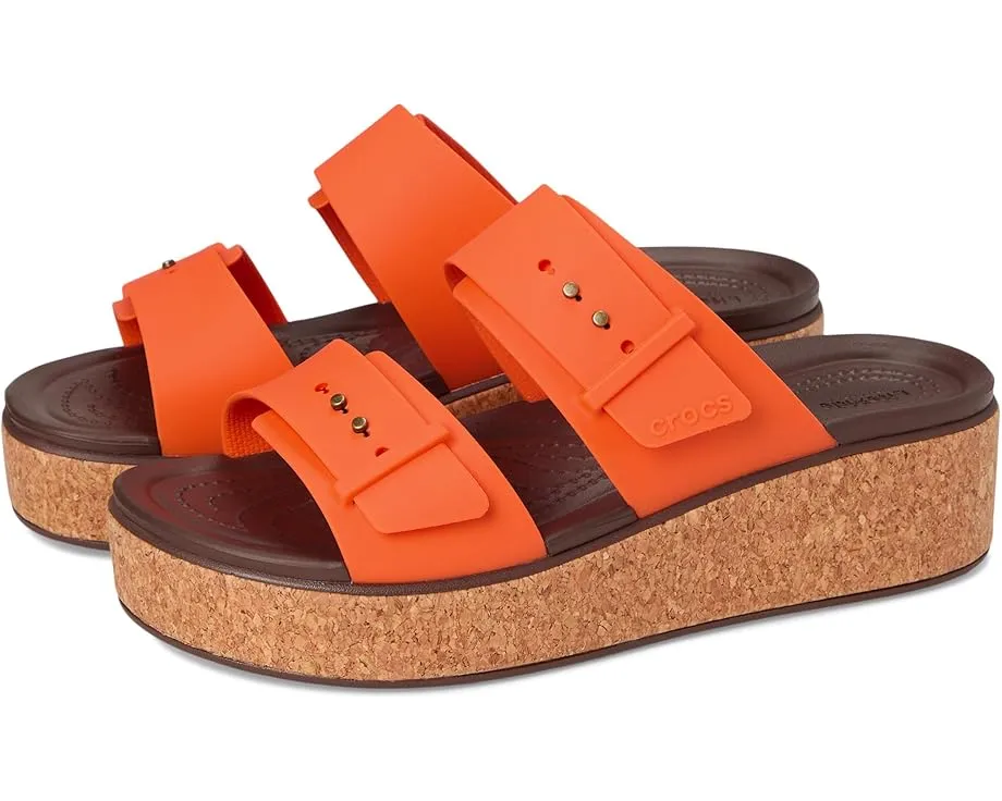 Сандалии Crocs Brooklyn Cork Buckle на пробковой платформе