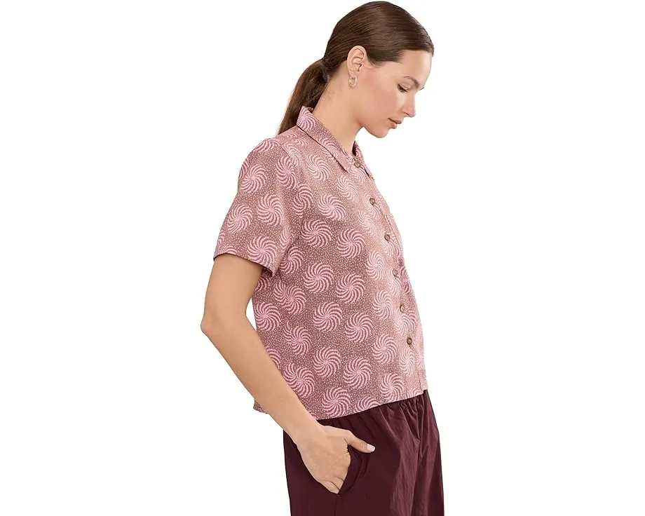 Royal Robbins Camino Pucker рубашка с коротким рукавом в расслабленном стиле