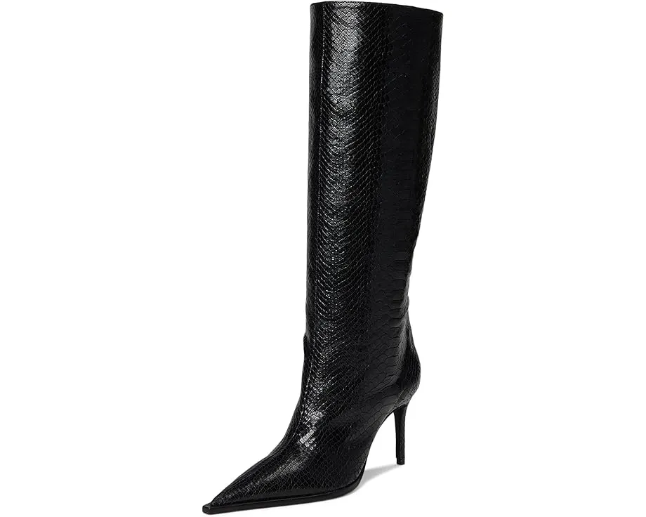 Ботинки Schutz Mary Up до колена на шпильке с металлическим эффектом