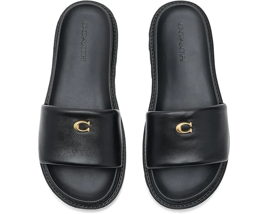 Сандалии Brynn Leather Slide из кожи бренда COACH