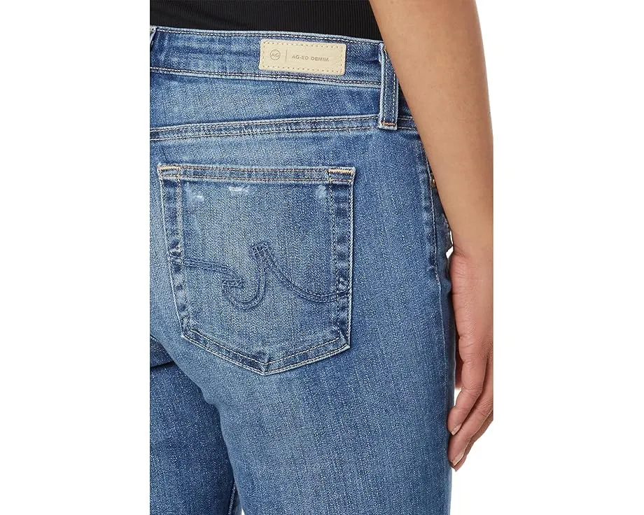 Джинсы AG Jeans Prima Mid-Rise Cigarette Ankle с зауженным низом и пятью карманами