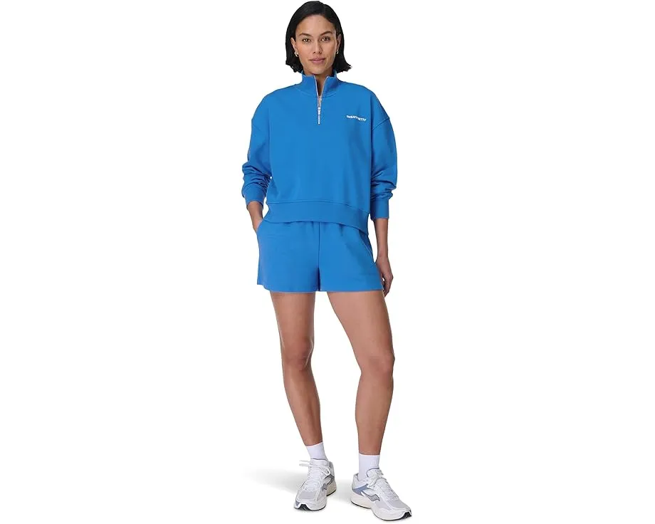Sweaty Betty Полузипованный кроп-свитшот Revive из хлопка