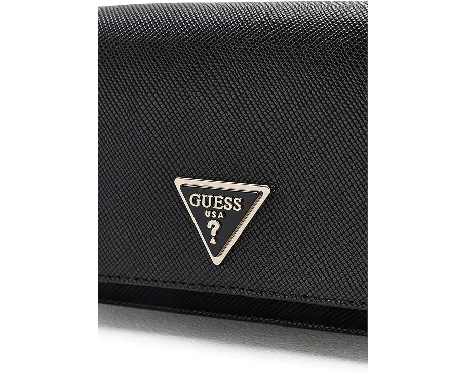 Сумка GUESS Noelle II кроссбоди с клапаном и органайзером черная