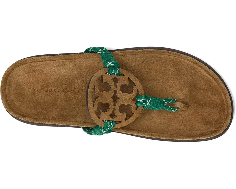 Сандалии Tory Burch Miller Rope Cloud с логотипом T и ремешком из полиэстера