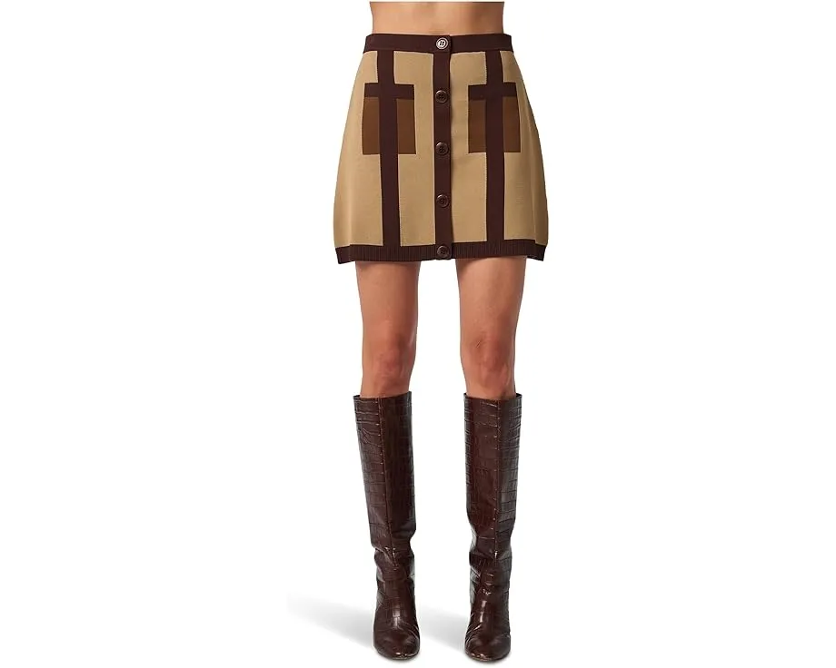 Юбка Trina Turk Artemis с цветными блоками и застежкой на пуговицах