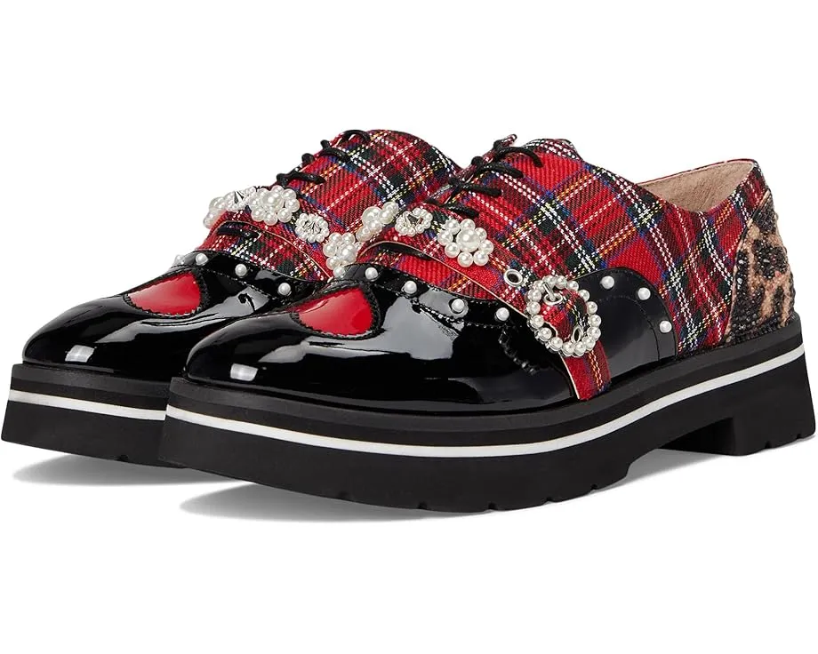Оксфорты Blue by Betsey Johnson Simonee с клеткой и жемчужным декором