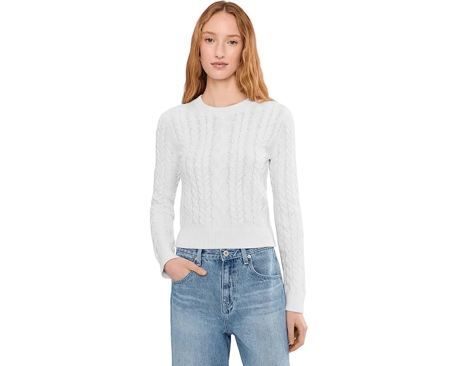 Splendid свитер Annabella Cable Sweater с кабельной вязкой и круглой горловиной