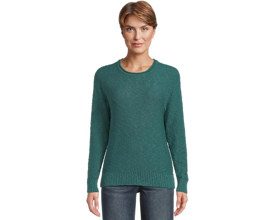 Свитер L.L.Bean Midweight Cotton Slub с воротником-стойкой и длинным рукавом