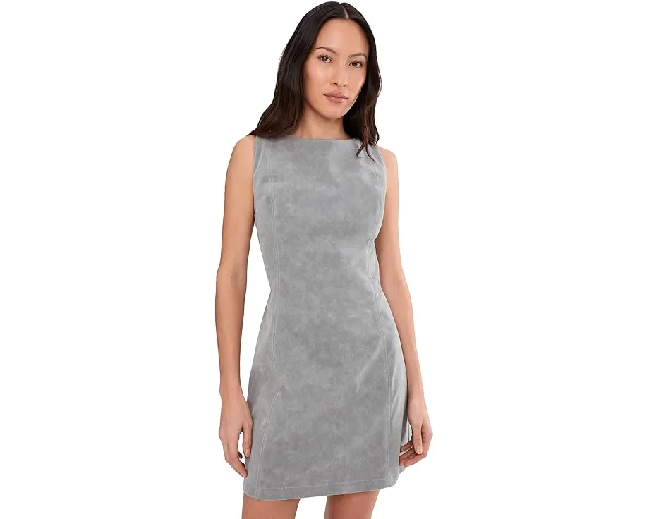 Мини-платье Free People Atlas из замши с вырезом на спине и молнией