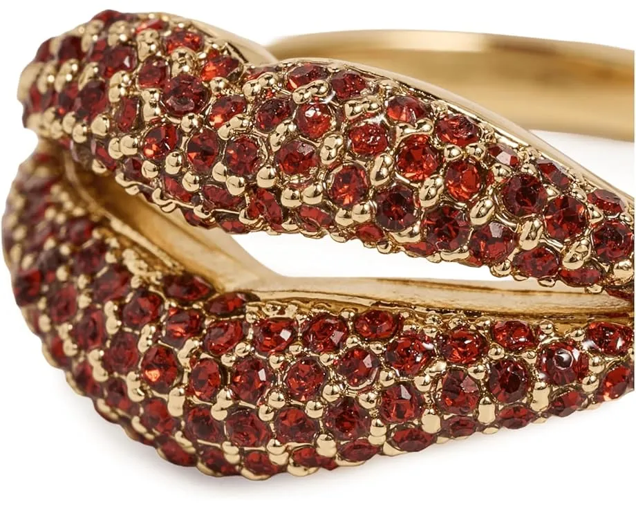 Кольцо Kate Spade New York Kiss Pave в форме губ с кристаллами