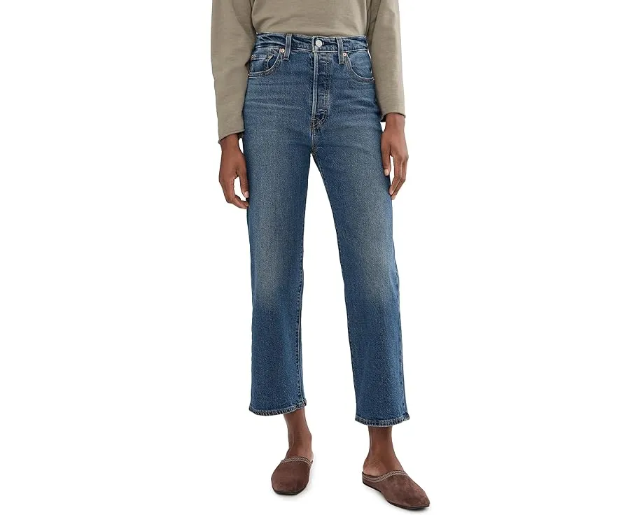 Джинсы Levi's Premium Ribcage Straight Ankle облегченные с высокой посадкой