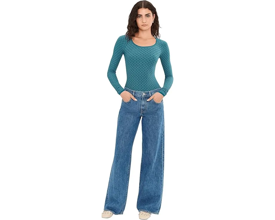 Лонгслив Free People Love Letter из мягкой ткани с круглым вырезом
