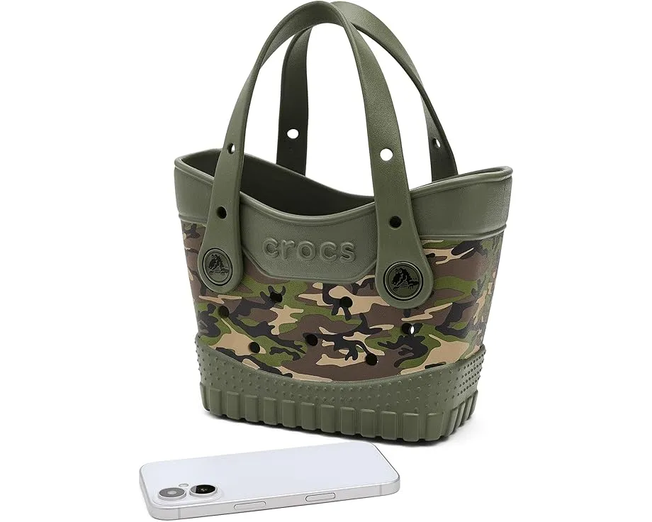 Микро-тоут Crocs из EVA с камуфляжным принтом и структурированным дизайном