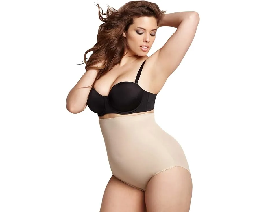 Моделирующие трусы Naomi & Nicole Unbelievable Comfort Plus Hi Waist Brief больших размеров черные