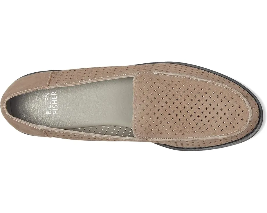Лоферы Eileen Fisher Aloft с перфорацией и стопкой каблука