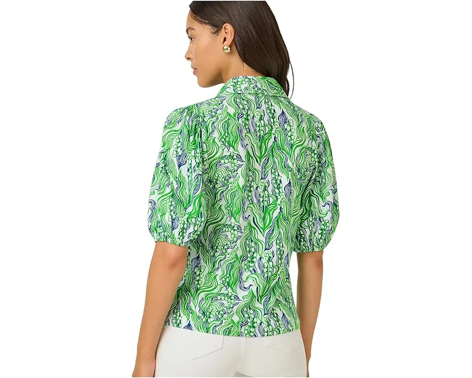 Вязаный топ Bingley с воротником и пышными рукавами Lilly Pulitzer