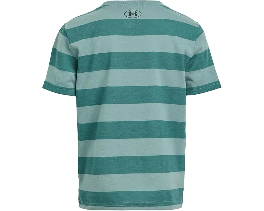 Футболка Under Armour Kids с полосками из мягкой ткани для повседневной носки