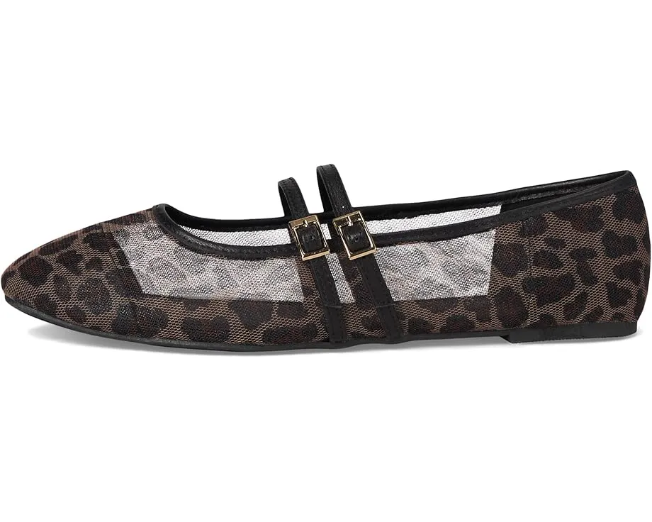 Балетки Kenneth Cole New York Mackenzie из леопардовой сетки с миндальным носком