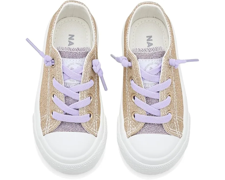 Детские кроссовки Naturino Ayasy с блестками на текстильном верхе и круглым носком