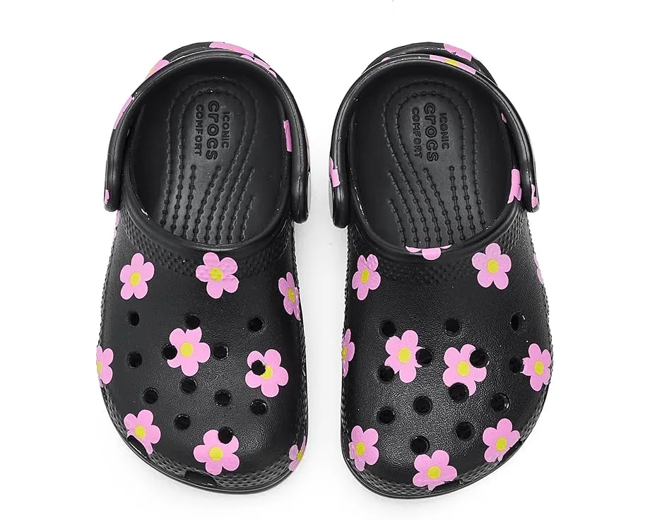 Классические кроксы Crocs Kids с узорами и графикой для детей