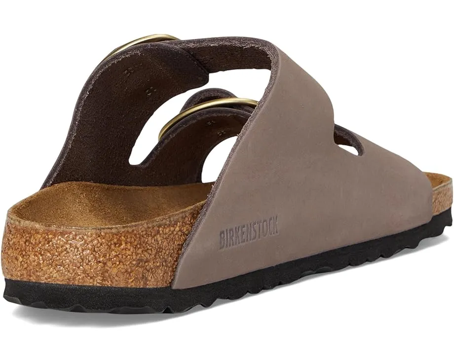 Биркенштоки Arizona Big Buckle из нубука с широкой пряжкой и пробковой стелькой